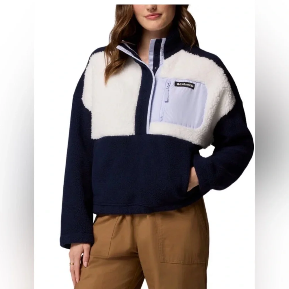 NWT Columbia Lodge Sherpa Fleece Pullover - Picture 2 of 3